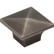 JEFFREY ALEXANDER 1-1/4" Overall Length Brushed Pewter Pyramid Cairo Cabinet Knob 595BNBDL